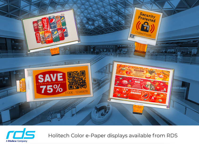 e-Paper displays feature low power Bi-stable display technology